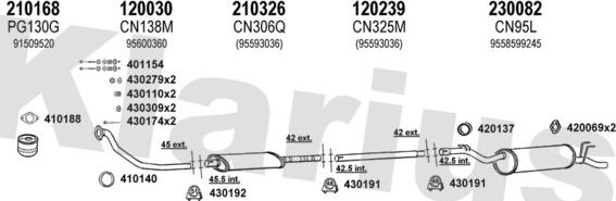 Klarius 180269E - Система випуску ОГ autocars.com.ua