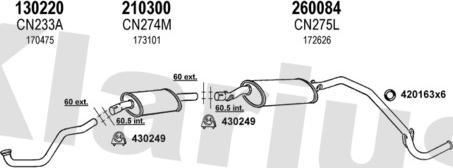 Klarius 180289E - Система випуску ОГ autocars.com.ua
