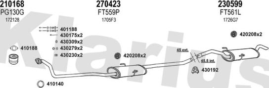 Klarius 180405E - Система випуску ОГ autocars.com.ua