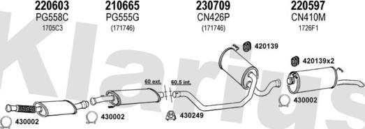 Klarius 180450E - Система випуску ОГ autocars.com.ua