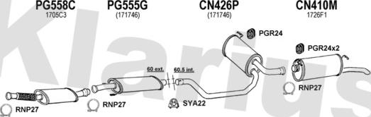 Klarius 180450U - Система випуску ОГ autocars.com.ua