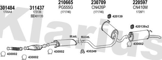 Klarius 180451E - Система випуску ОГ autocars.com.ua
