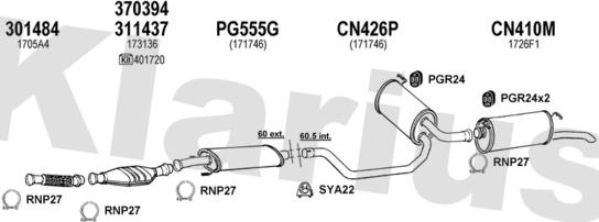 Klarius 180451U - Система випуску ОГ autocars.com.ua