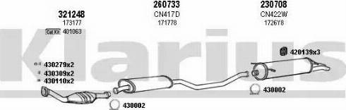 Klarius 180465E - Система випуску ОГ autocars.com.ua