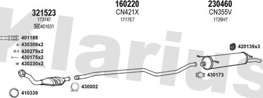 Klarius 180469E - Система випуску ОГ autocars.com.ua