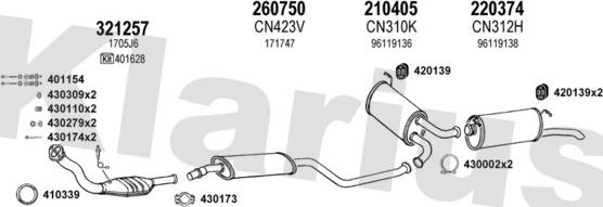 Klarius 180471E - Система випуску ОГ autocars.com.ua