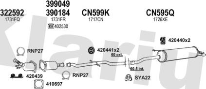 Klarius 180787U - Система випуску ОГ autocars.com.ua