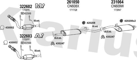 Klarius 180802E - Система випуску ОГ autocars.com.ua