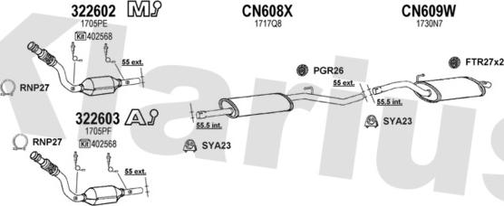 Klarius 180802U - Система випуску ОГ autocars.com.ua