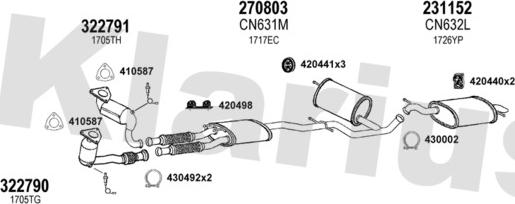 Klarius 180887E - Система випуску ОГ autocars.com.ua