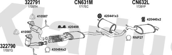 Klarius 180887U - Система випуску ОГ autocars.com.ua