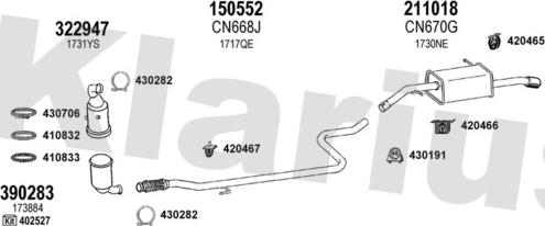 Klarius 180976E - Система випуску ОГ autocars.com.ua