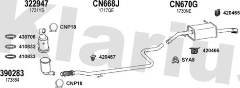 Klarius 180976U - Система випуску ОГ autocars.com.ua