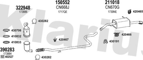Klarius 180977E - Система випуску ОГ autocars.com.ua