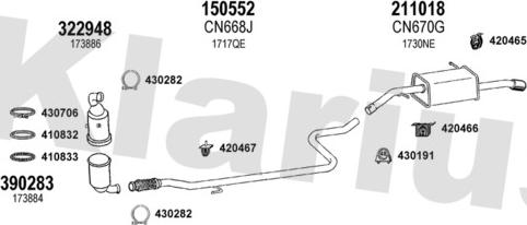 Klarius 180978E - Система випуску ОГ autocars.com.ua