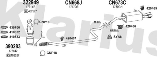 Klarius 180979U - Система випуску ОГ autocars.com.ua