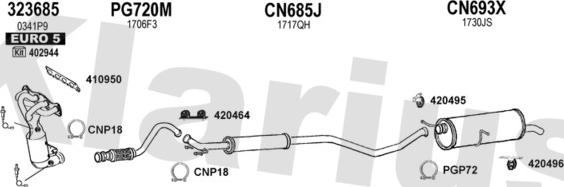Klarius 180989U - Система випуску ОГ autocars.com.ua