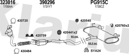 Klarius 181016U - Система випуску ОГ autocars.com.ua