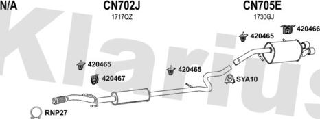 Klarius 181038U - Система випуску ОГ autocars.com.ua