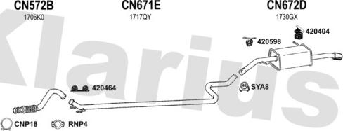 Klarius 181039U - Система випуску ОГ autocars.com.ua