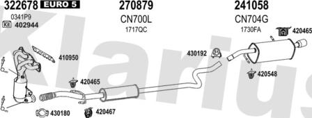 Klarius 181061E - Система випуску ОГ autocars.com.ua