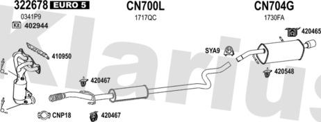 Klarius 181061U - Система випуску ОГ autocars.com.ua