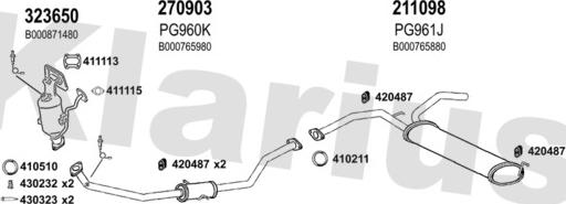 Klarius 181174E - Система випуску ОГ autocars.com.ua