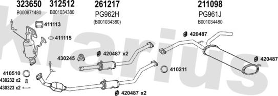 Klarius 181175E - Система випуску ОГ autocars.com.ua