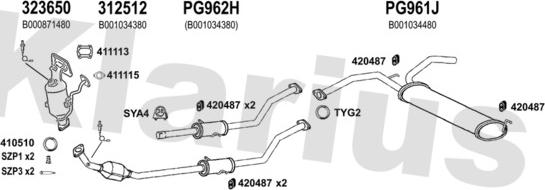Klarius 181175U - Система випуску ОГ autocars.com.ua