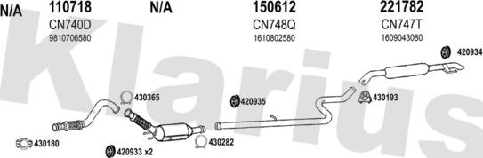 Klarius 181188E - Система випуску ОГ autocars.com.ua