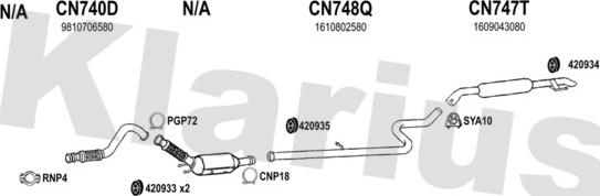 Klarius 181188U - Система випуску ОГ autocars.com.ua