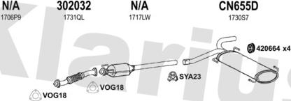 Klarius 181195U - Система випуску ОГ autocars.com.ua