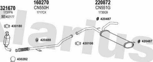 Klarius 181235E - Система випуску ОГ autocars.com.ua