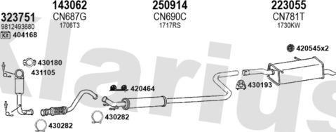 Klarius 631834E - Система випуску ОГ autocars.com.ua