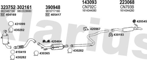 Klarius 181310E - Система випуску ОГ autocars.com.ua