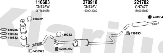 Klarius 181317E - Система випуску ОГ autocars.com.ua