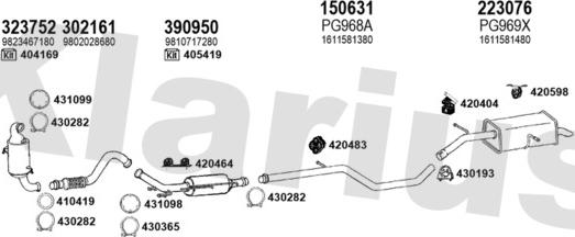 Klarius 181319E - Система випуску ОГ autocars.com.ua