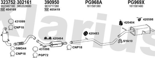 Klarius 181319U - Система випуску ОГ autocars.com.ua