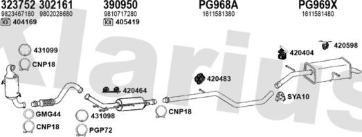 Klarius 181321U - Система випуску ОГ autocars.com.ua