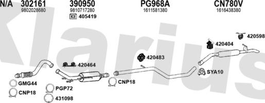 Klarius 181322U - Система випуску ОГ autocars.com.ua