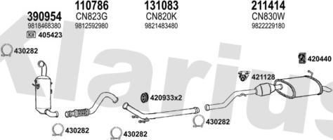 Klarius 181340E - Система випуску ОГ autocars.com.ua