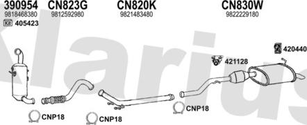Klarius 181340U - Система випуску ОГ autocars.com.ua