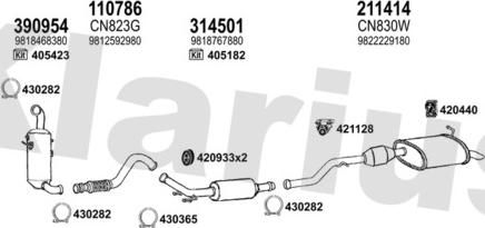 Klarius 181346E - Система випуску ОГ autocars.com.ua