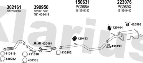 Klarius 181354E - Система випуску ОГ autocars.com.ua