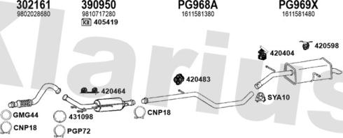Klarius 181354U - Система випуску ОГ autocars.com.ua