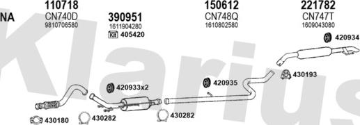 Klarius 181355E - Система випуску ОГ autocars.com.ua