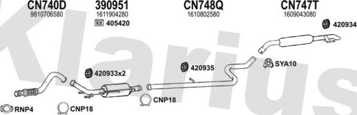 Klarius 181355U - Система випуску ОГ autocars.com.ua