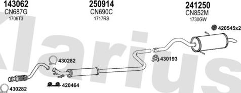 Klarius 181378E - Система випуску ОГ autocars.com.ua