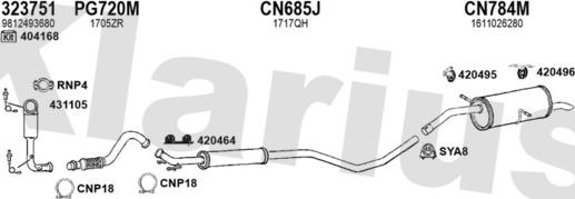 Klarius 190003U - Система выпуска ОГ avtokuzovplus.com.ua