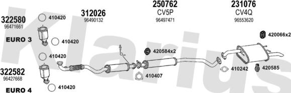 Klarius 200009E - Система випуску ОГ autocars.com.ua